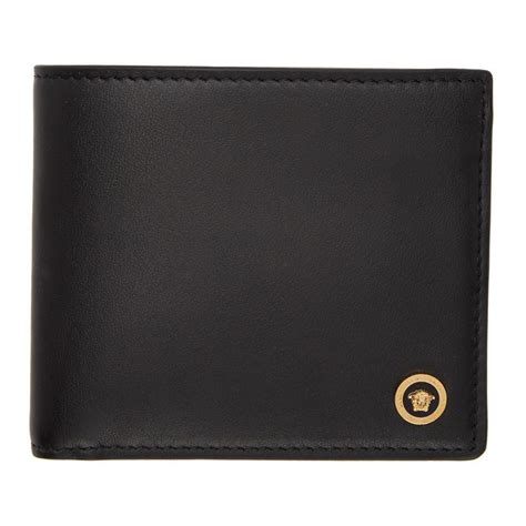 versace collection leather bifold wallet|Men's Designer & Luxury Bifold Wallets .